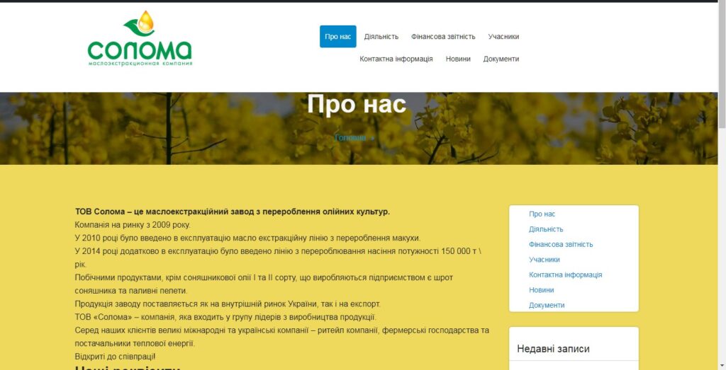 Послуга Створення сайту