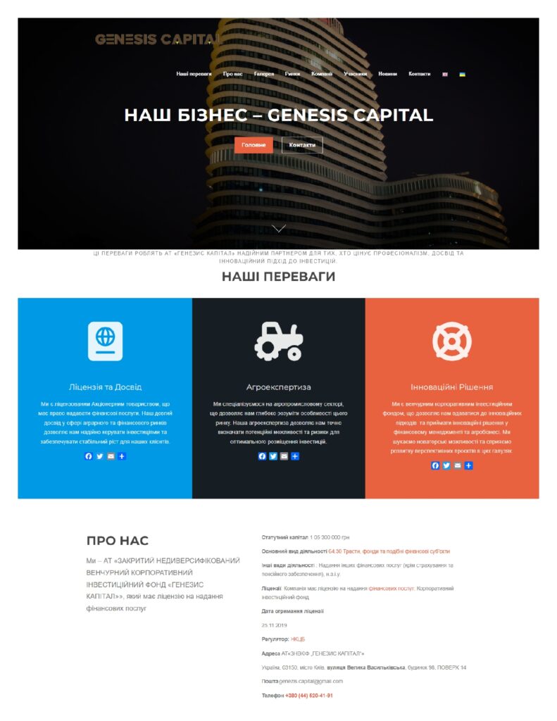 Портфоліо сайтів